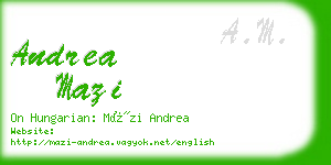 andrea mazi business card